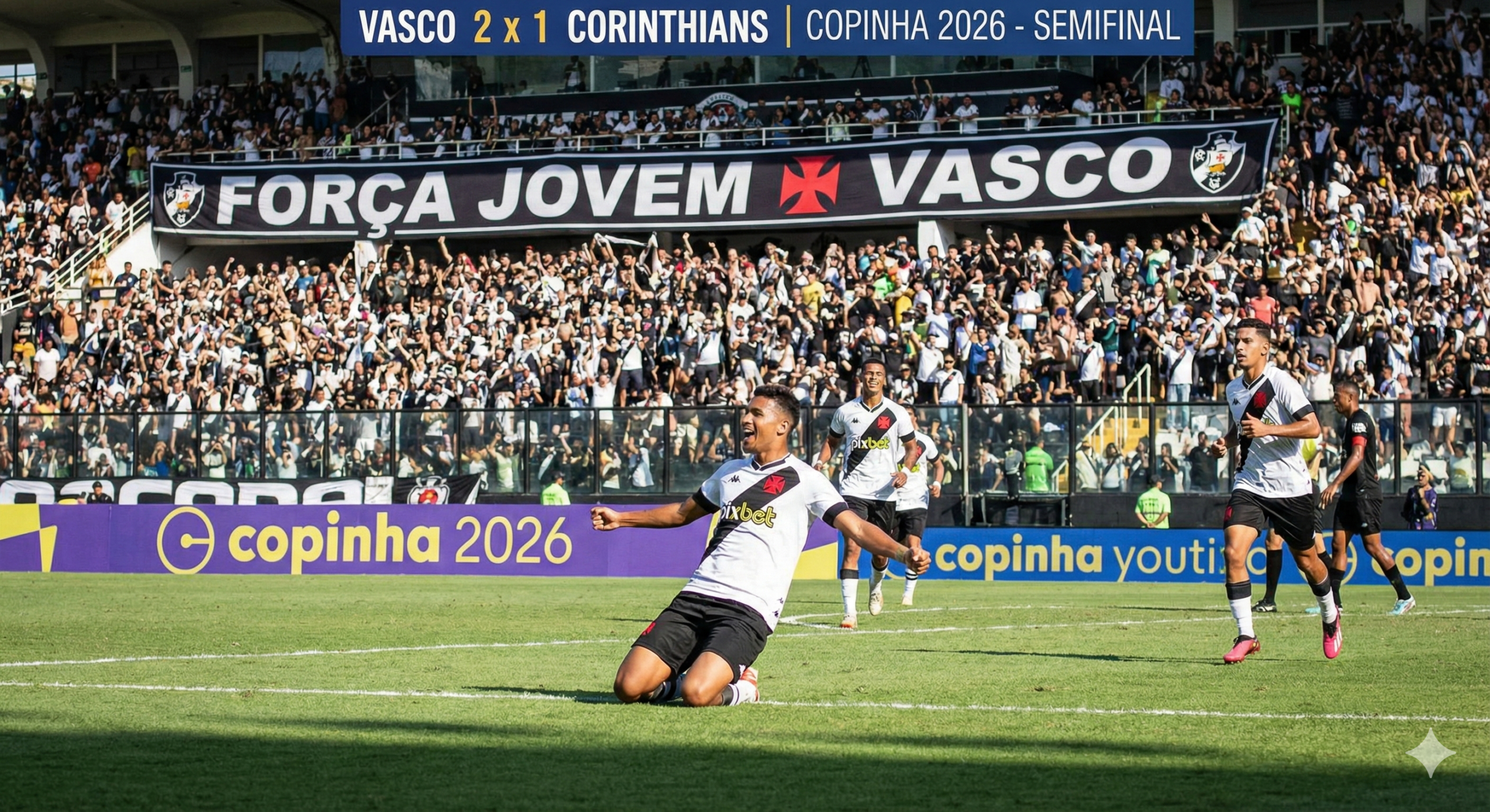 Vasco vence na estreia da Copinha e assume liderança do grupo